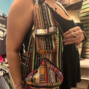 One of a kind boho bag can b worn 4 diff ways ➕ zips into small pouch